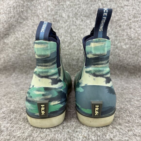 ✅Womens 10 HUK Fishing Boot Rogue Wave Camo Titanium Blue Pull-On Shoes/Sneakers - Picture 8 of 11